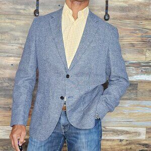 Banana Republic Slim Fit Linen Cotton Working Cuffs Unconstructed Blazer 42R